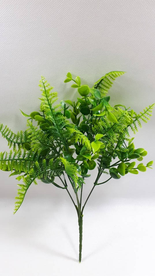 

"Клевер новый 33см" искусственный зеленый куст добавка для мыльных букетов, Зелёный