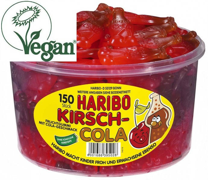 

Желейные конфеты Бутылочка Чери-Кола Харибо Haribo 1350гр.(Веган)