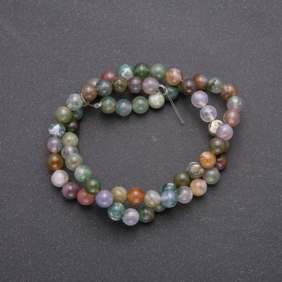 

Бусины из натурального камня Яшма гладкий шарик d-6(+-)мм нитка L-38+-см