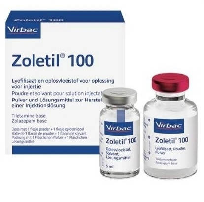

Золетил (Zoletil) 100 - средство для общей анестезии кошек и собак, 5 мл