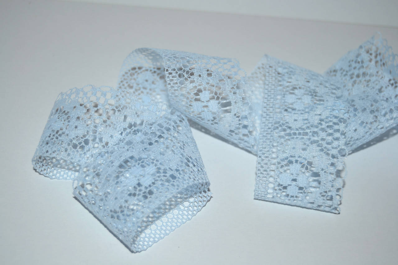 

Мереживо Павутинка 4см, колір-голубий