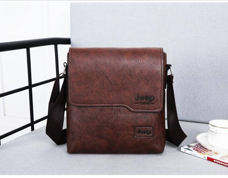 

Сумка барсетка мужская Jeep через плечо Темно-коричневая
