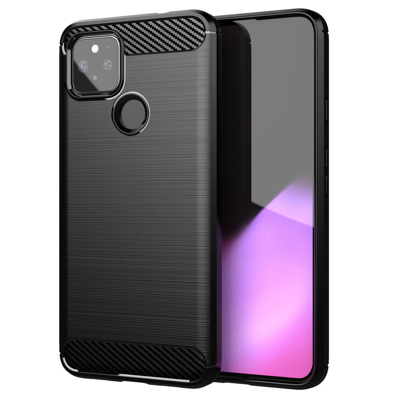 

Резиновый чехол для Google Pixel 4a 5G черный противоударный бампер