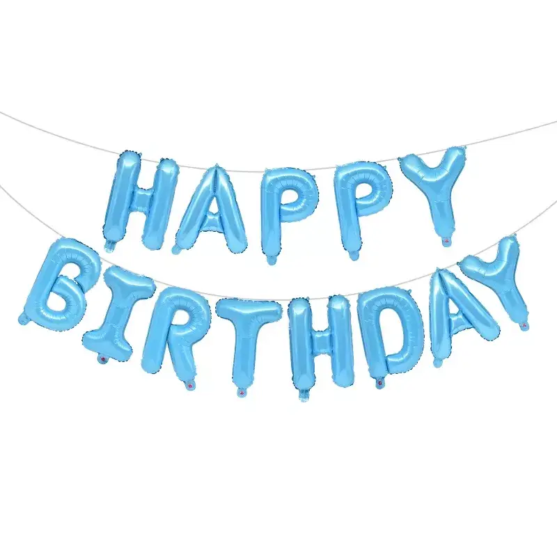 

Фольгированные надувные шары HAPPY BIRTHDAY | Голубой