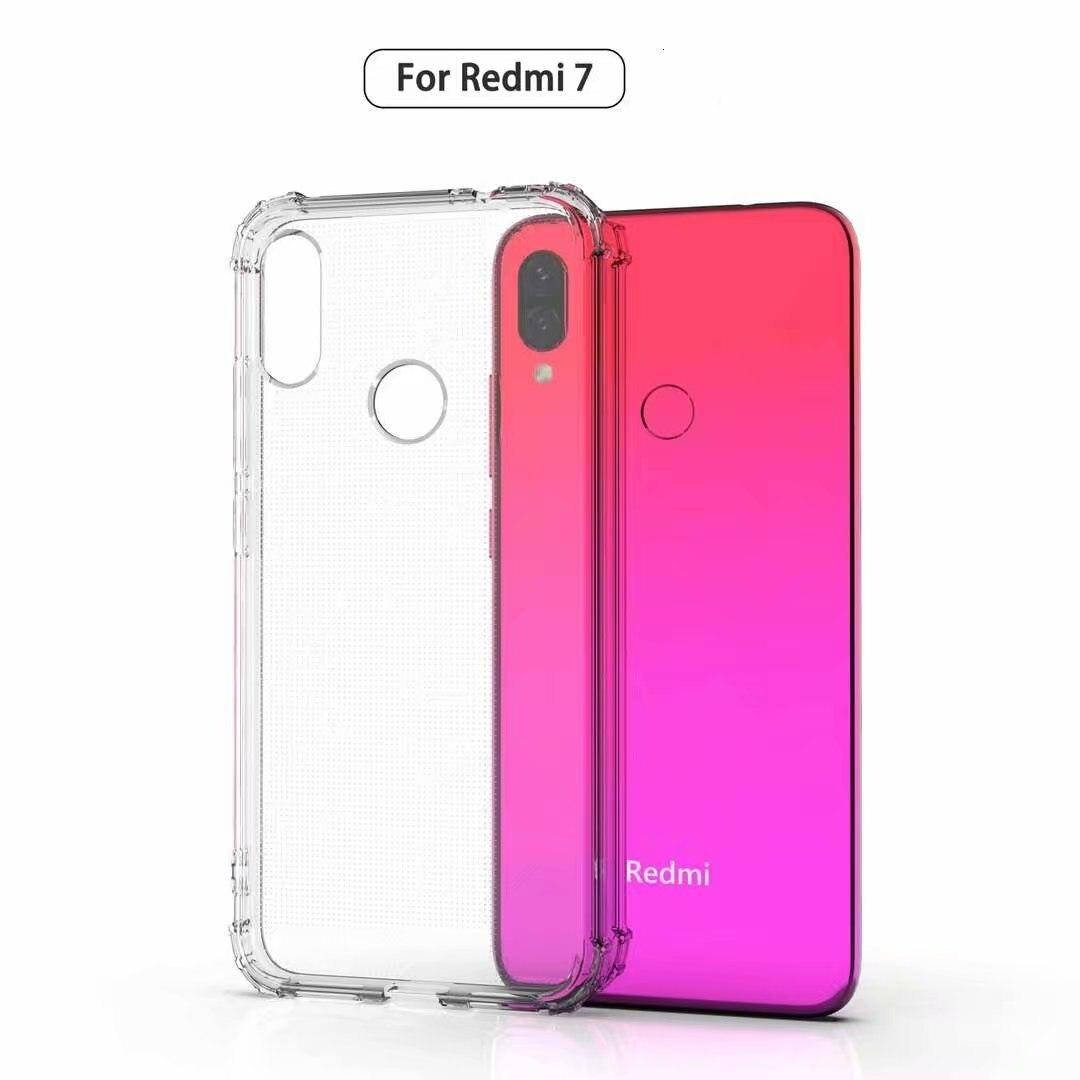 

Силиконовый противоударный чехол на Xiaomi Redmi 7 прозрачный
