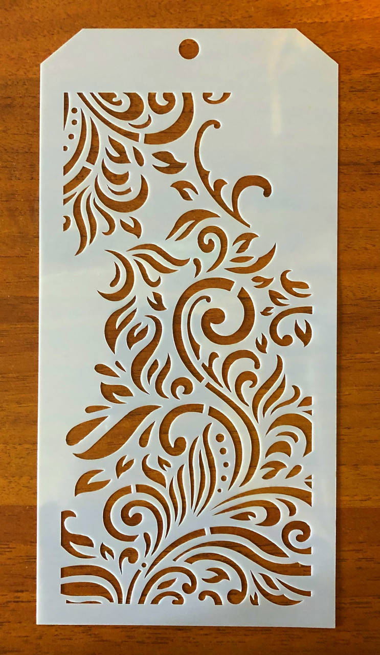 

Трафарет многоразовый пластик 102 теснение штамп на стены шаблон Завитки узоры для скрапбукинга 120*240 мм