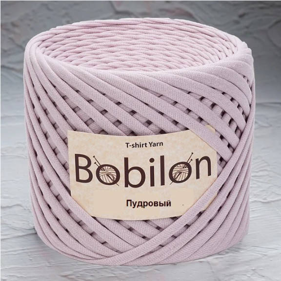 

Трикотажная пряжа Bobilon Mini (Бобилон) 5-7мм. Пудровый