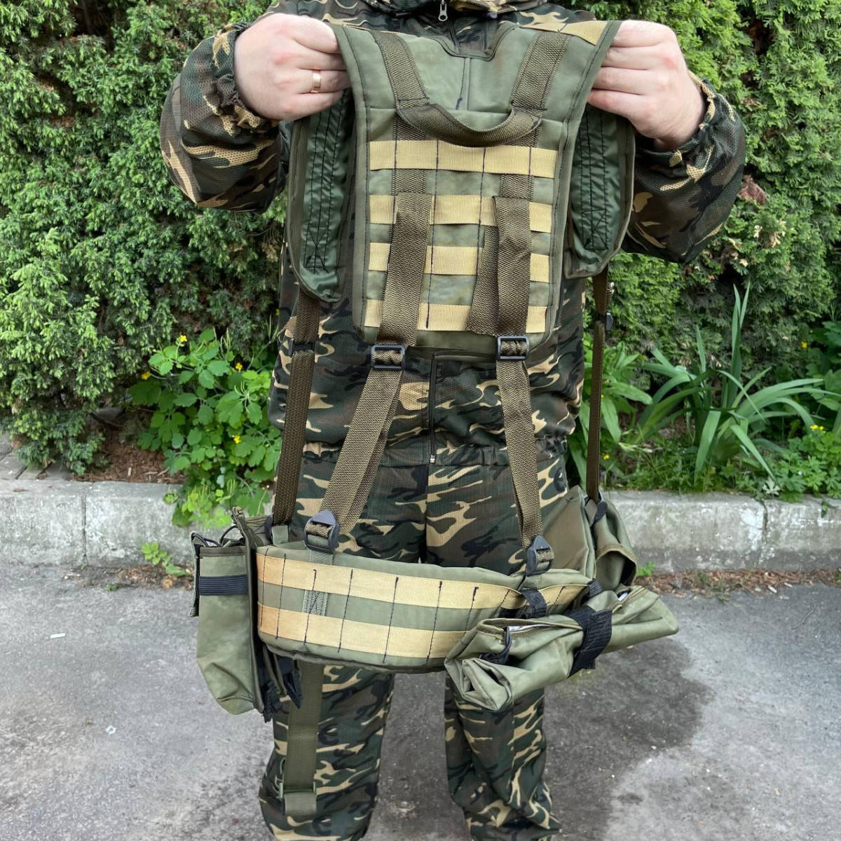 

РПС система MOLLE + подсумки 6600 ВСУ (ЗСУ) Разгрузочная поясная система зеленая