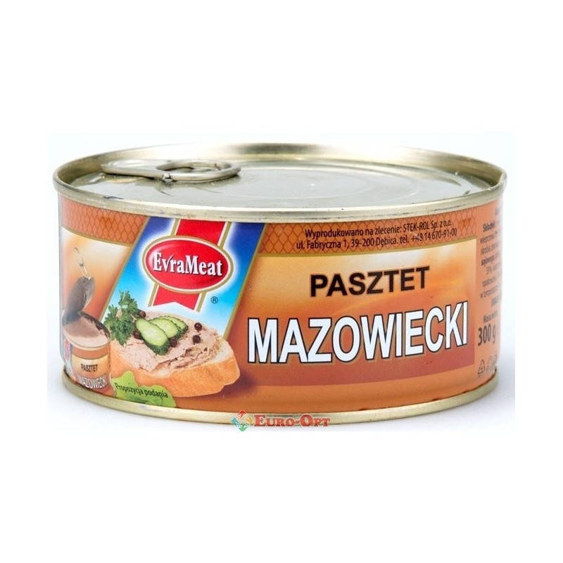 

Паштет Мазовецкий Mazowiecki EVRAMEAT 300 гр. Польша