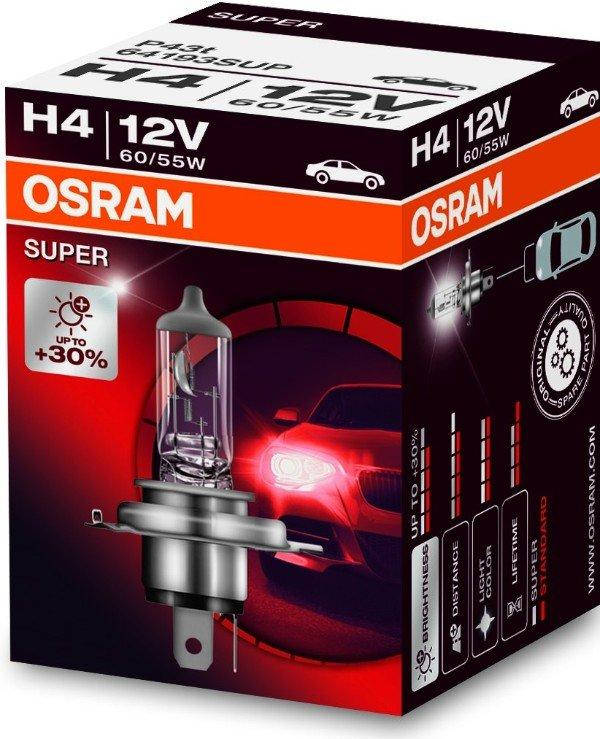 

Лампа фары головного света Mitsubishi Lancer IX (Лансер 9) OSRAM H4 64193SUP Super +30% света