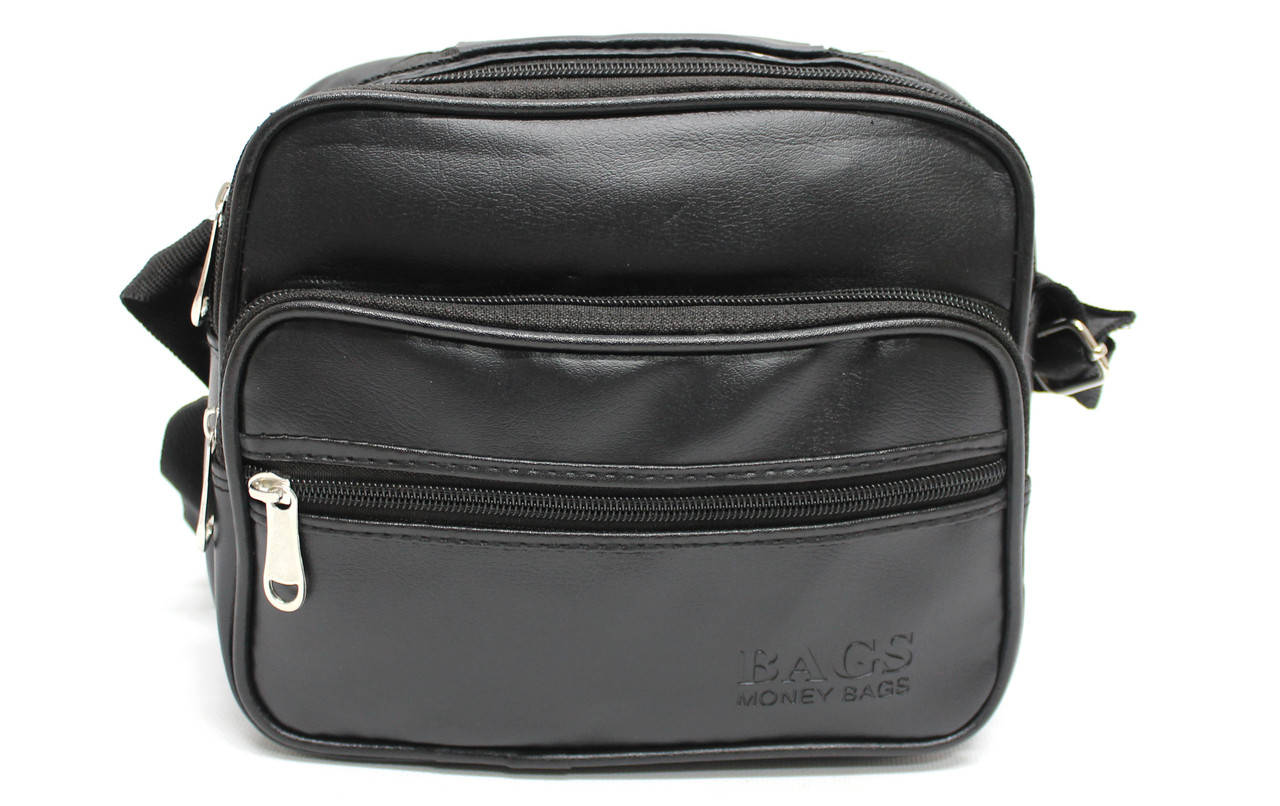 

Чоловіча сумка через плече з еко-шкіри "Bags" 203 Чорний