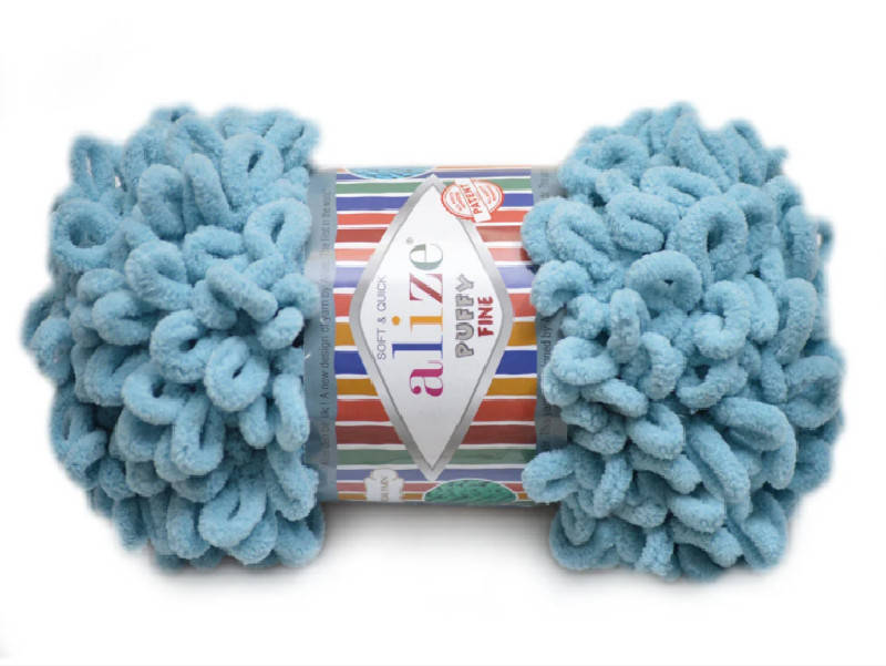 

Alize Puffy Fine NEW, Лазурный №414, Голубой