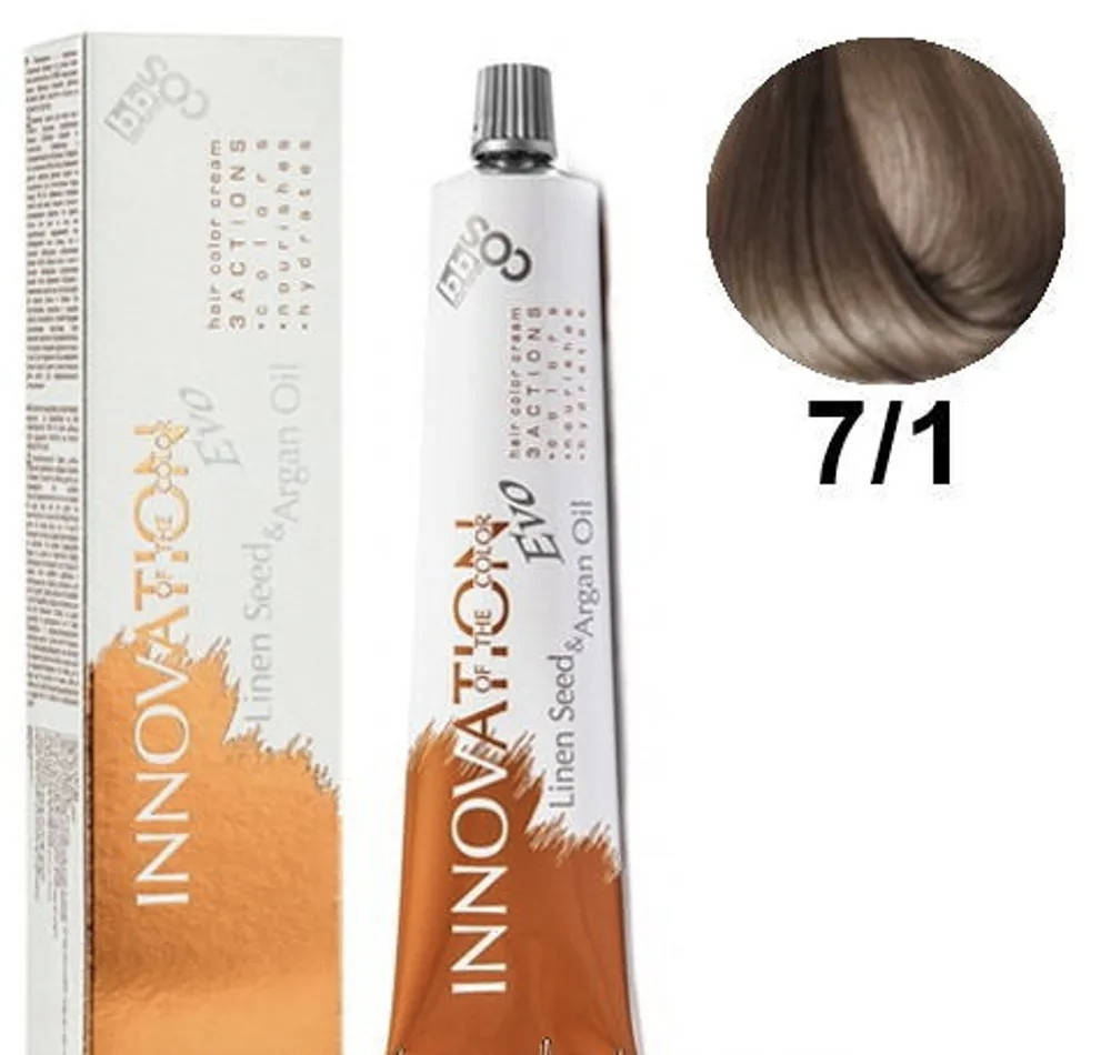 

7/1 Крем-фарба для волосся BBCOS Innovation Evо блондин попелястий 100 мл