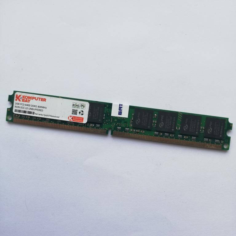 

Оперативная память DDR2 2Gb 800MHz PC2 6400U Low Profile CL6 Б/У MIX