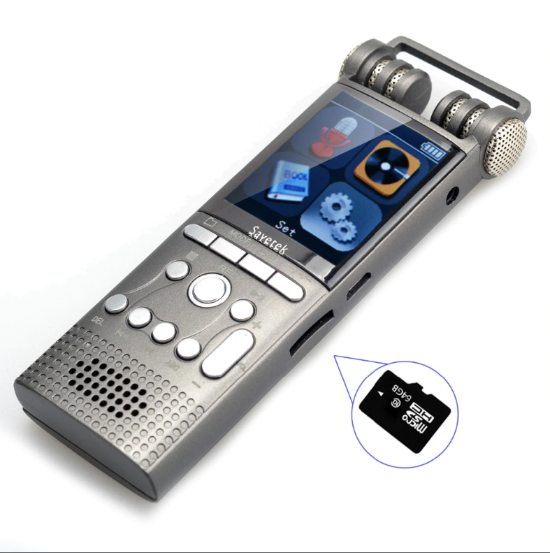 

Профессиональный цифровой диктофон Savetek GS-R06, стерео, 8 Гб + поддержка SD карт