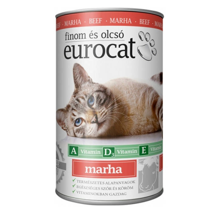 

Консерва для кошек EuroCat со вкусом говядины Упаковка 24 шт по 415 г
