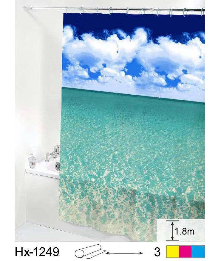 

Шторка для душа Ethiopia "Sea view" 180х180 см, Синий