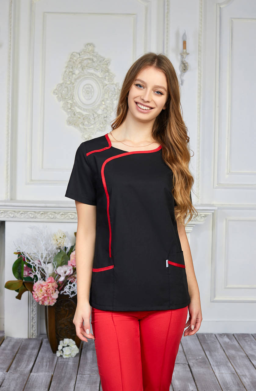 

Женская медицинская куртка топ Одри - Одежда косметолога, Белый