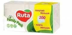 

Серветки"Ruta" 24*24 Mega Pack 1ш.білі 400шт., Белый