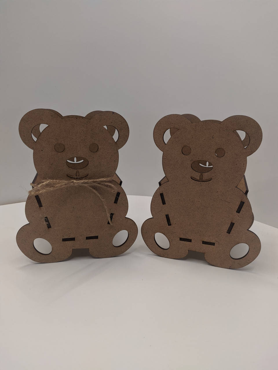 

Цветочная коробка мишка крафт