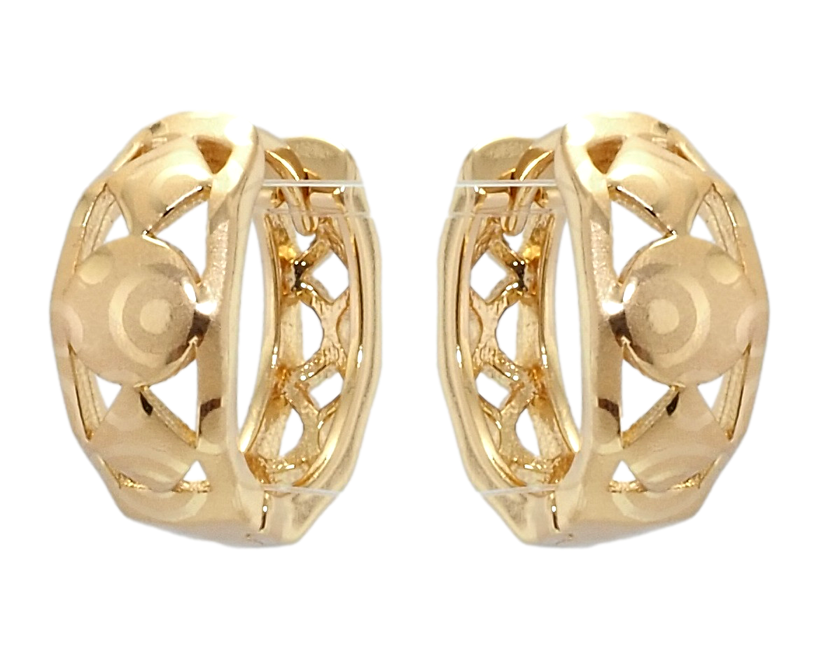 

Серьги Xuping Позолота 18K колечки "Геометрический орнамент с напылением"