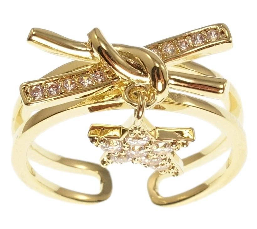 

Кольцо Xuping QQMM Позолота 14K "Узел с подвеской звездой" р.17-18