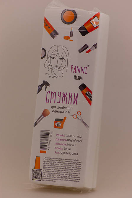 

Panni Mlada Полоски для депиляции 7х20 см, упаковка 100 шт - Белые, Белый