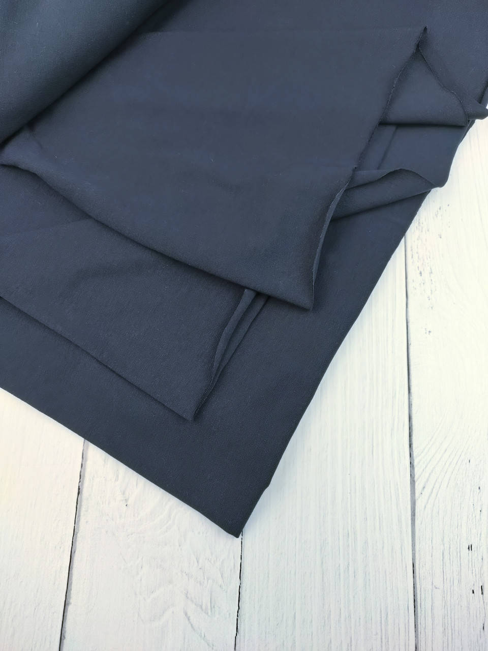 

Стрейч кулир Чернильный - 95% хлопок и 5% эластана