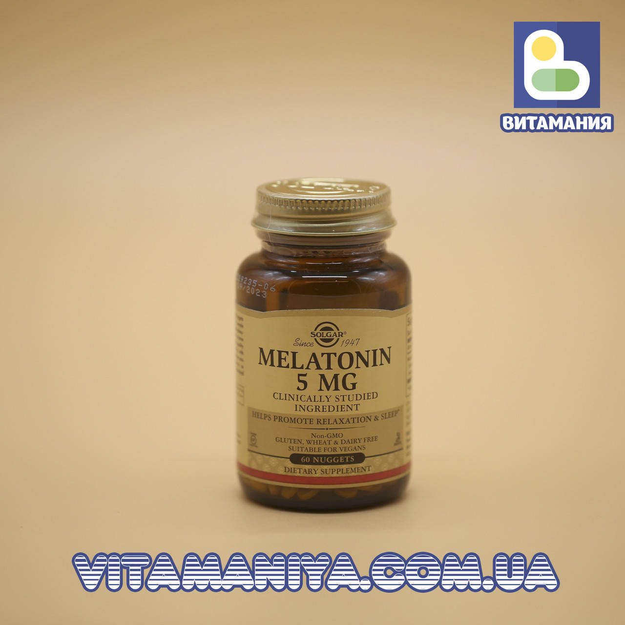 

Мелатонин, Melatonin, Solgar, 5 мг, 60 таблеток