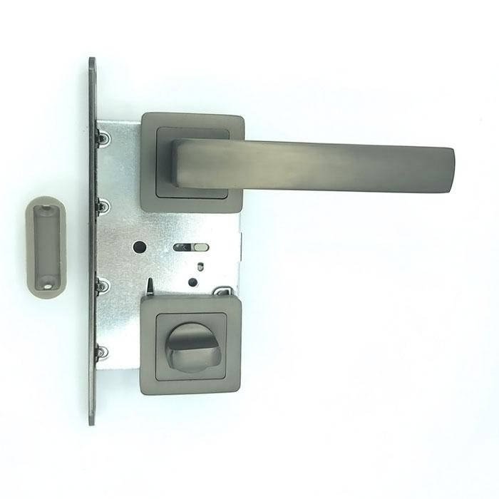 

Комплект 7 Ручка на квадратной розетке TRION LIBERA 74 AL-AL MBN (GRAFIT) MAGNET