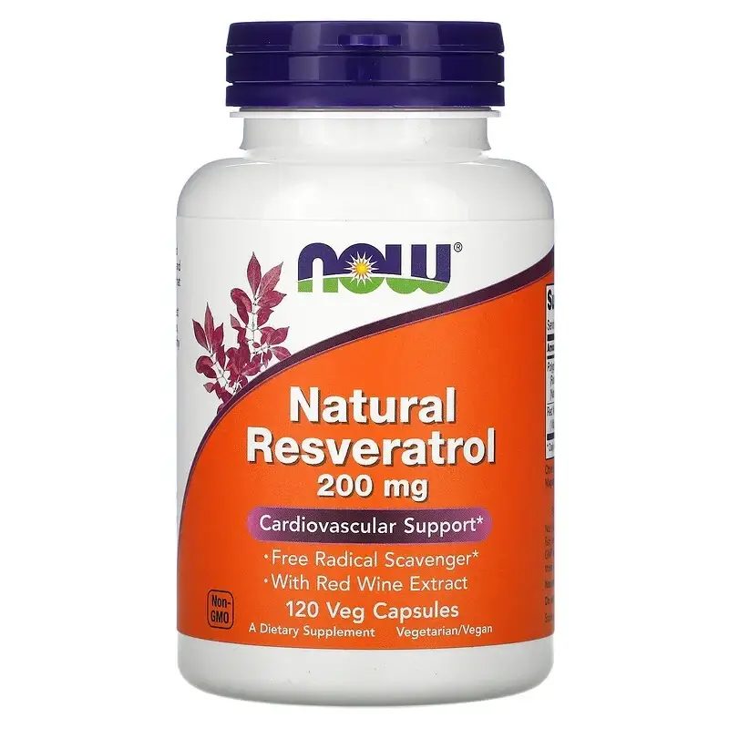 

Ресвератрол, Resveratrol, Now Foods, 200 мг, 120 капсул (NOW-03354)