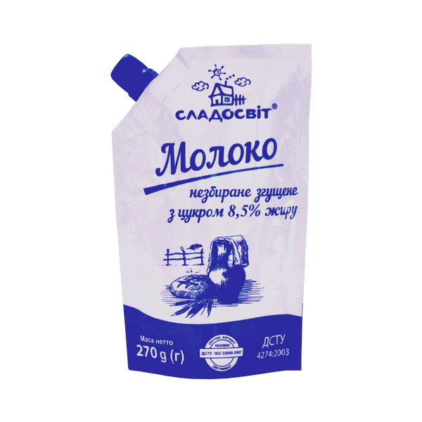 

Молоко сгущенное цельное ТМ "Сладосвіт" (270г)