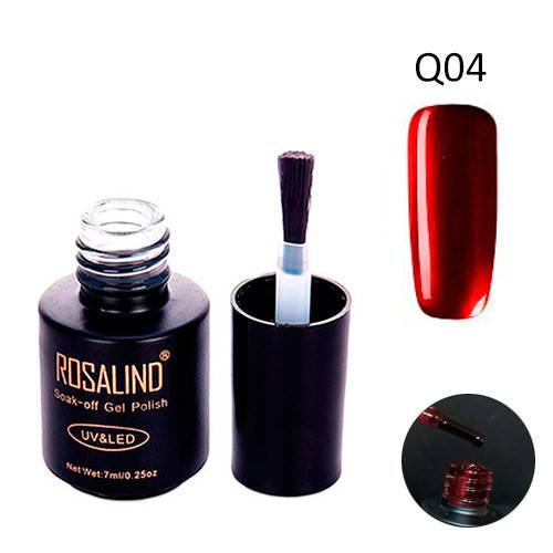 

Гель-лак для ногтей маникюра 7мл Rosalind, шеллак витражный, Q04 красный