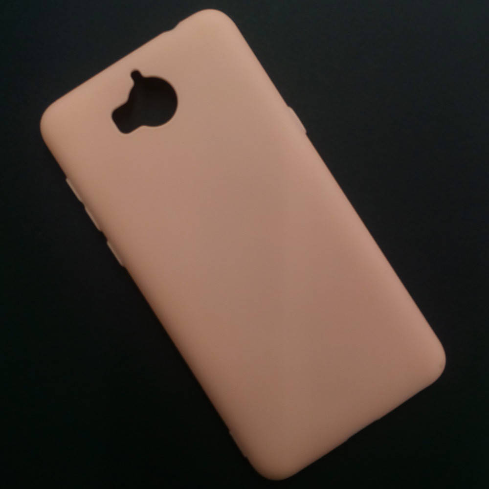 

Силиконовый матовый чехол для Huawei Y5 2017 (персиковый)