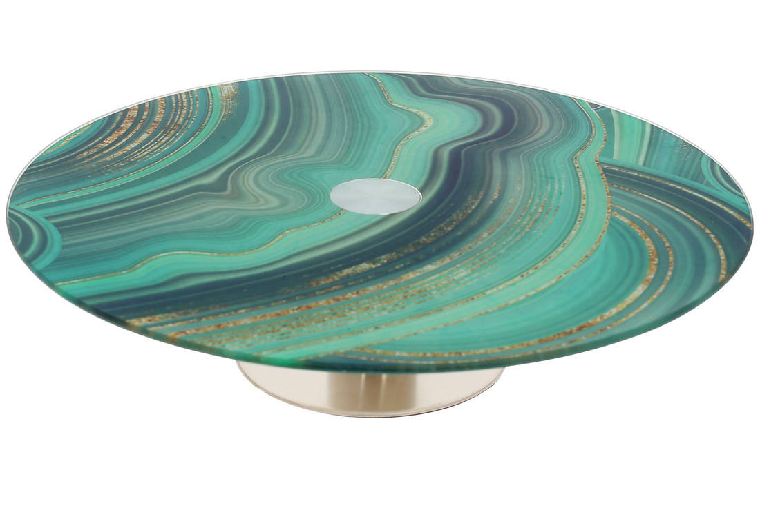 

Блюдо вращающееся Зеленая лагуна, 30см, Зелёный