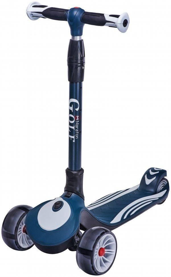 

Cамокат Maraton Golf синий складной руль, колеса светятся