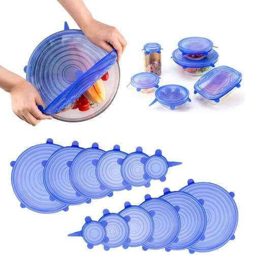 

Силиконовые крышки универсальные Super Stretch Silicone Lids, Разные цвета