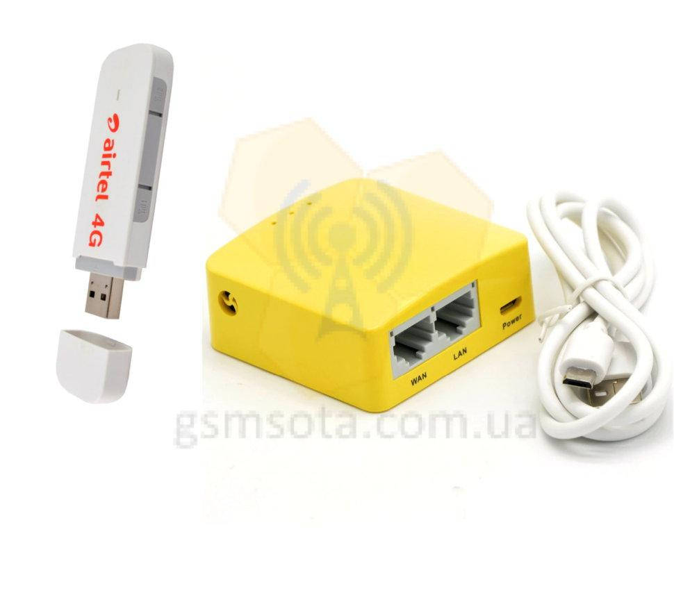 

4G WiFi роутер GL. iNet MT300N-v2 + Huawei E3372 (с блоком питания)