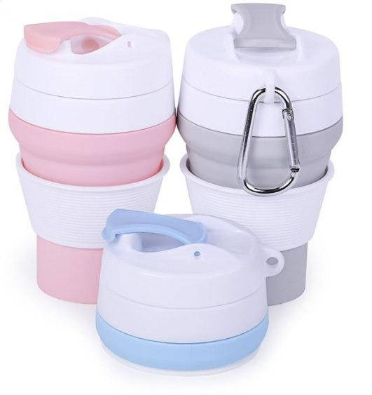

Силиконовая складная чашка,стакан,Collapsible, Eco cup - трансформер., Разные цвета