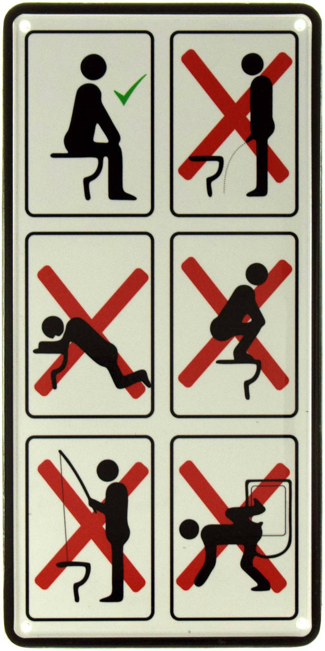 

Металлическая табличка "Туалет (6 Правил)" (ms-002539)