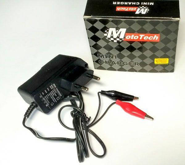 

Зарядное устройство для АКБ 2.3/20Ah (12V 1000mA/h импульсное) "MotoTech" Мото Скутер
