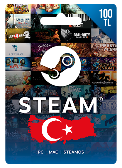 

Steam Gift Card на сумму 100 TL (регион Турция)