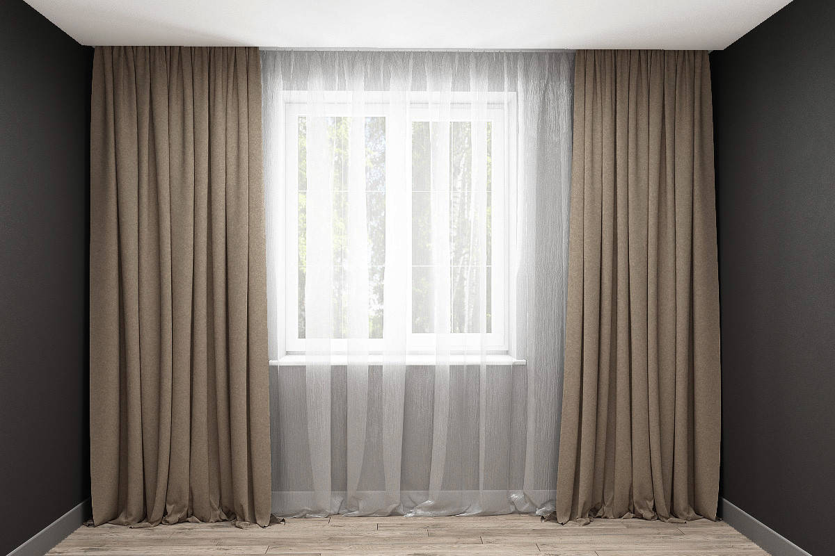 

Комплект штор микровельвет Кофейный 2