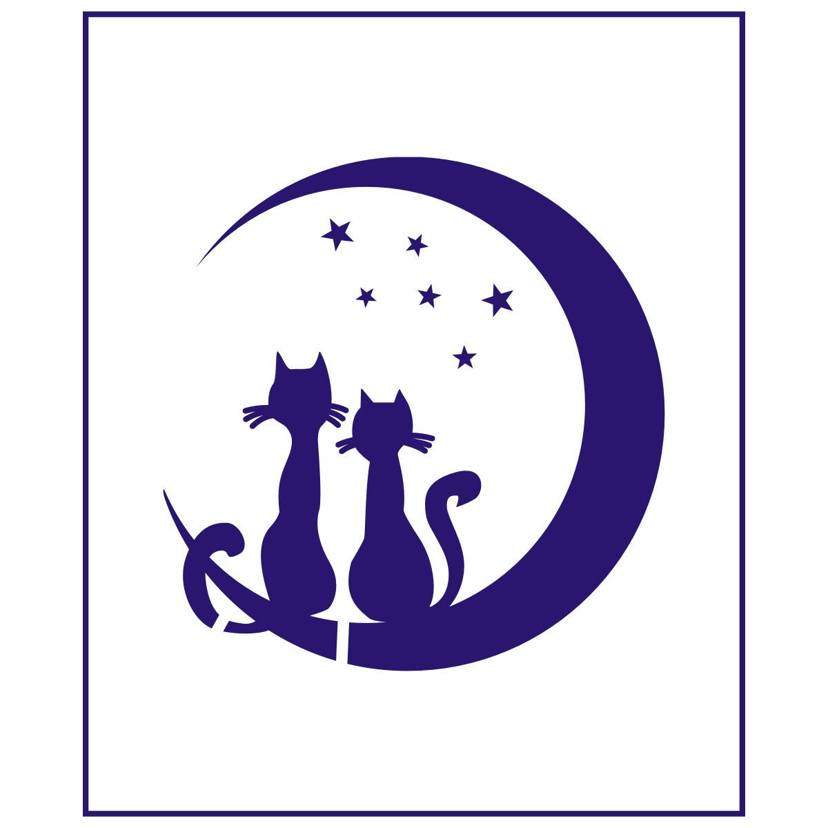 

Трафарет Коты на луне 9*9 см (TR-2)