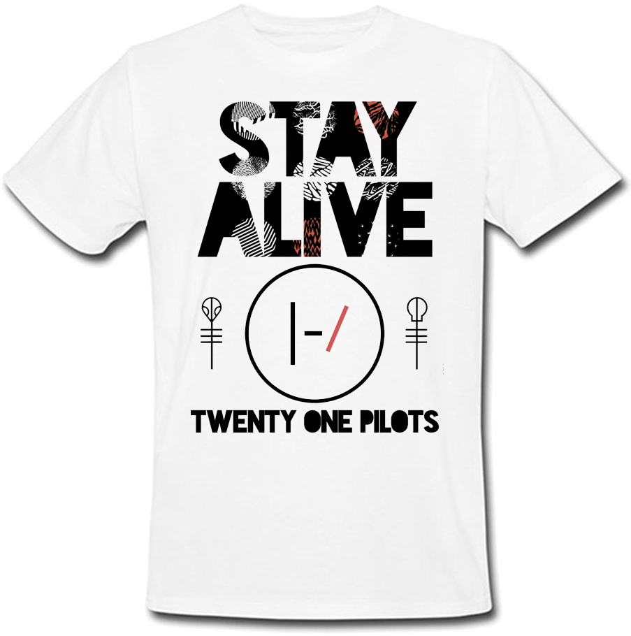 

Футболка Twenty One Pilots - Stay Alive (белая)