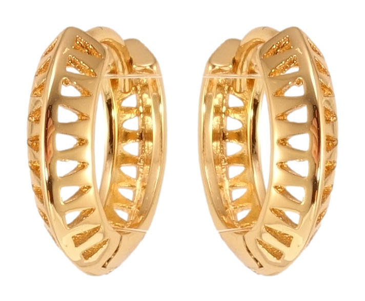 

Серьги Xuping Позолота 18K колечки "Треугольные вырезы"