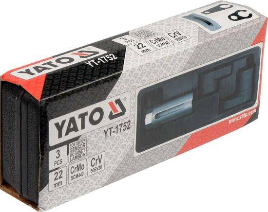 

Ключ торцевий з внутрішним багатогранником для лямбда-зонду YATO : l=22 мм, 3 шт [20] YT-1752