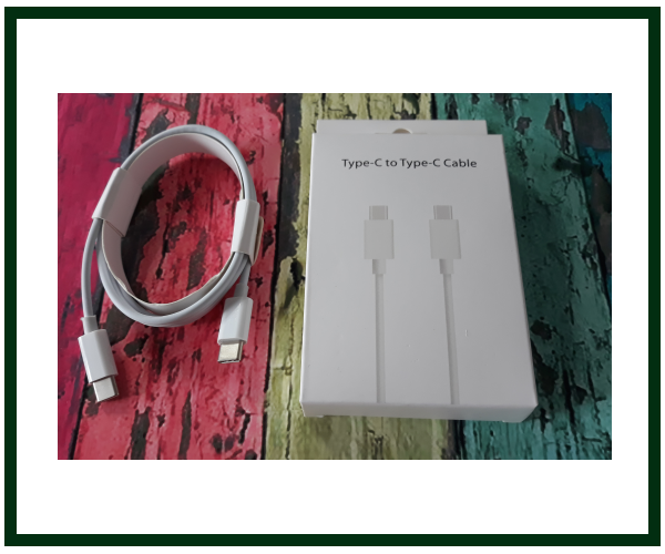 

Дата кабель USB-C to USB-C, поддерживает быструю зарядку, белый