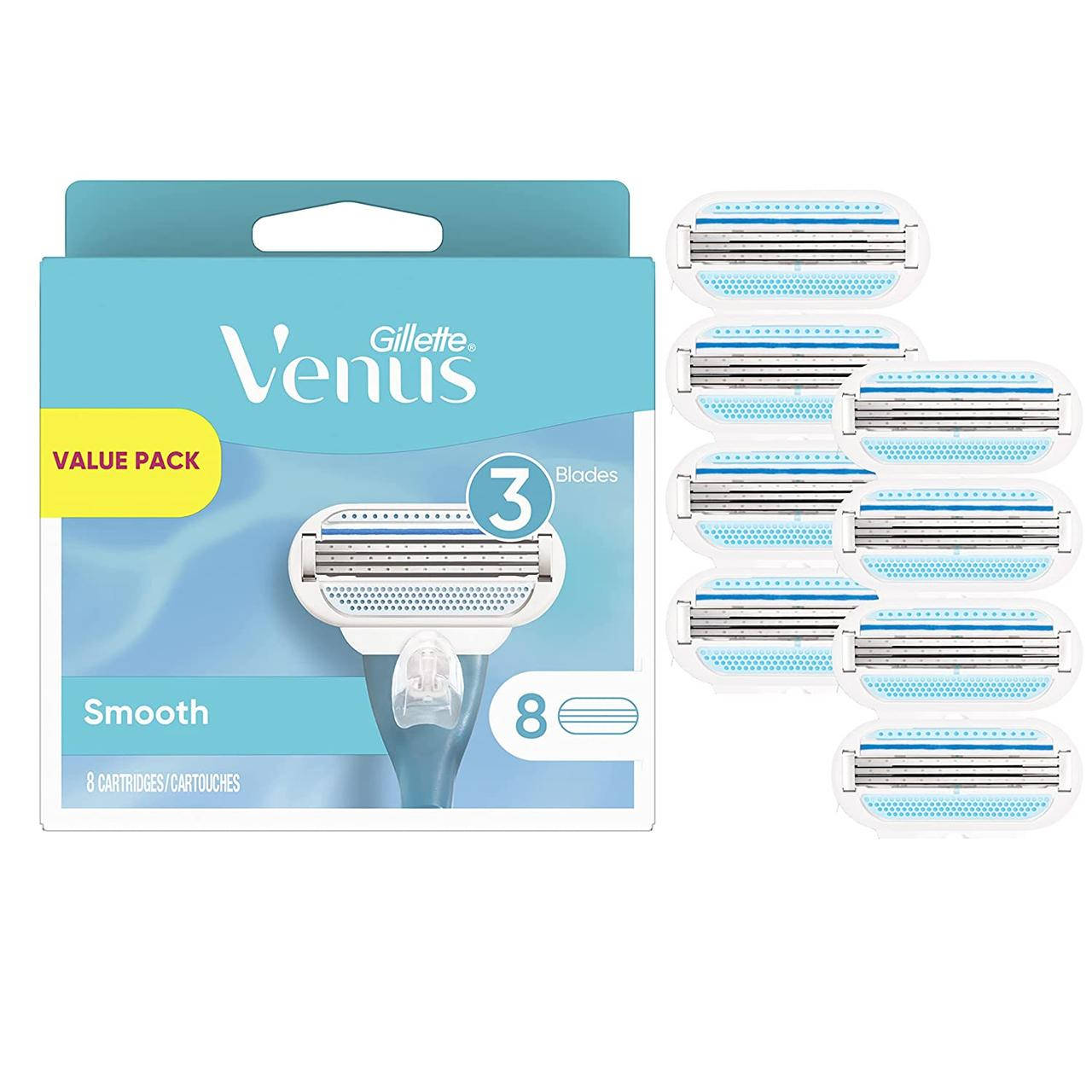 

8 шт. Кассеты женские для бритья Venus Smooth, Германия