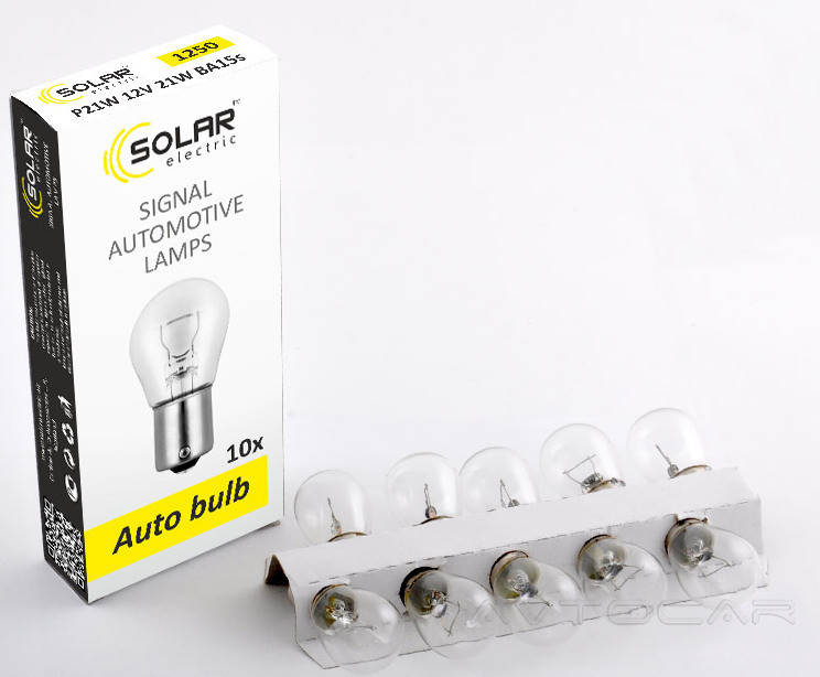 

Автолампа Solar P21W 24V 21W BA15s (10шт.)